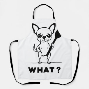 Chihuahua Spoon Surprise Funny Dog Art Apron