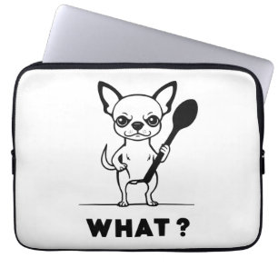 Chihuahua Spoon Surprise Funny Dog Art Laptop Sleeve