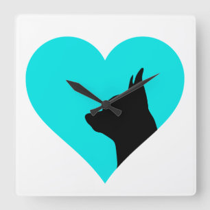 Chihuahua square wall clock
