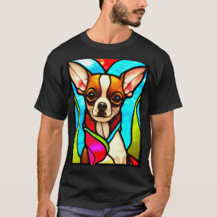 Chihuahua - Stained Glass Pop Art_5 T-Shirt