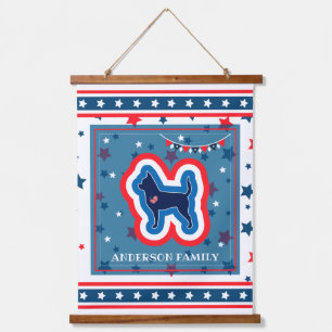 Chihuahua Stars Red White And Blue 4th Of July Hanging Tapestry