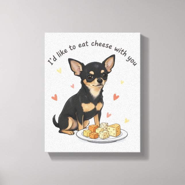 Chihuahua Stretched Canvas Print (Front)