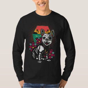 Chihuahua Sugar Skull Mexican Dog T-Shirt