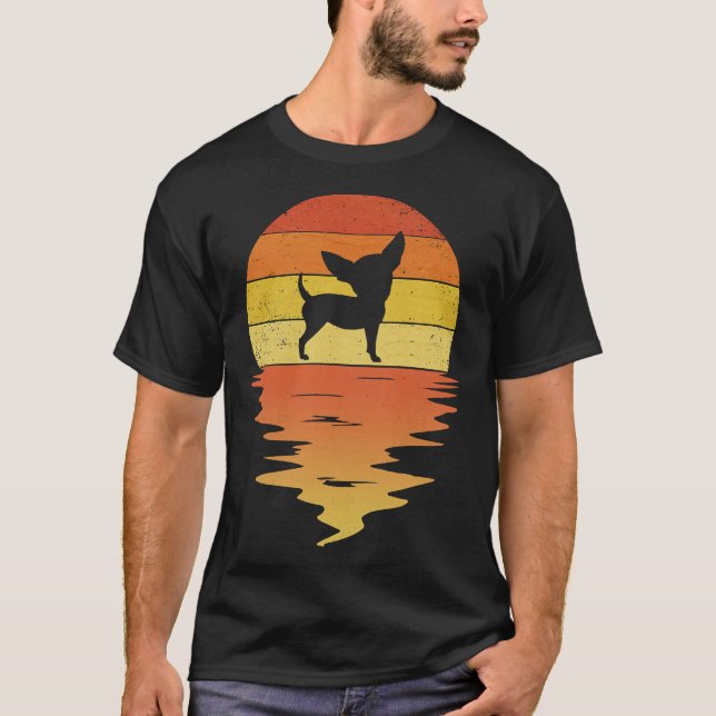 Chihuahua Sunset Vintage Dogs Tee Canophilia’s Out (Front)