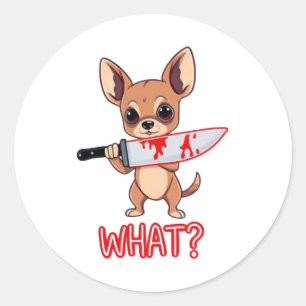Chihuahua Sweet Little Pup Classic Round Sticker