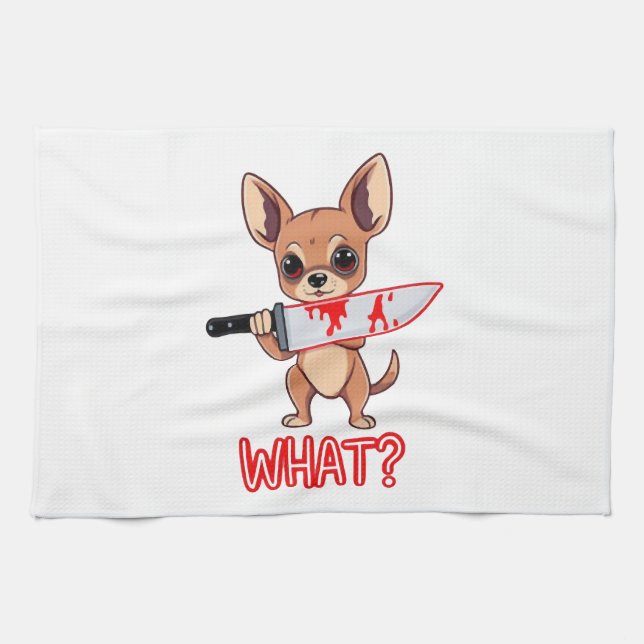 Chihuahua Sweet Little Pup Tea Towel (Horizontal)