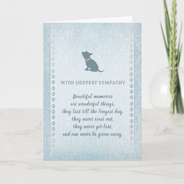 Chihuahua Sympathy Beautiful Memories Card (Front)