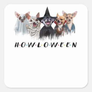 chihuahua t-shirt chihuahua custom halloween square sticker