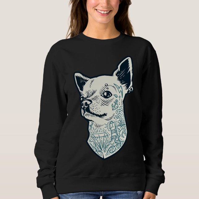 Chihuahua Tattoo Sweatshirt (Front)
