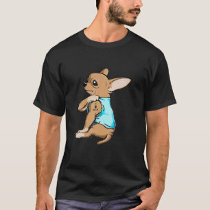 Chihuahua Tattoos I Love MOM Sitting Gift Mother's T-Shirt