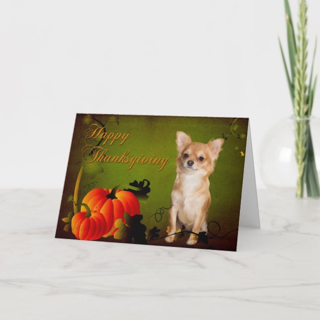 Chihuahua Thanksgiving Card (Front)