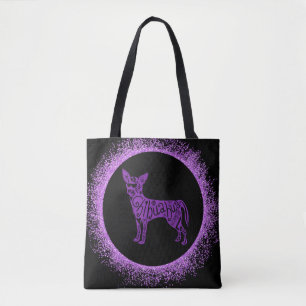 "CHIHUAHUA" TOTE IN PURPLE!