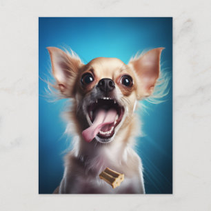 Chihuahua Treat Action Postcard