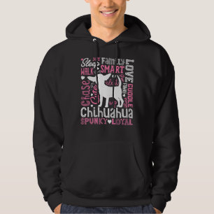 Chihuahua Typography For Men Women Boys Girls Kids Hoodie