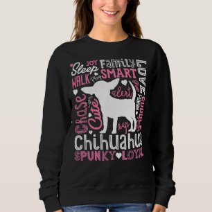 Chihuahua Typography For Men Women Boys Girls Kids Sweatshirt