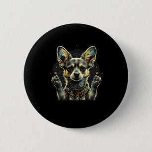 Chihuahua Ukraine Peace And Love Flag Help Dog Sup 6 Cm Round Badge