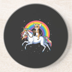 chihuahua unicorn girls space galaxy rainbow do coaster