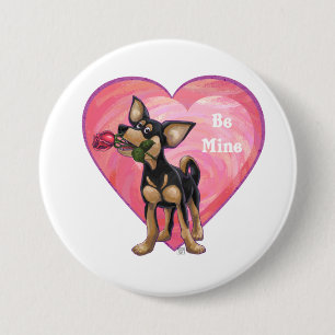Chihuahua Valentine's Day 7.5 Cm Round Badge