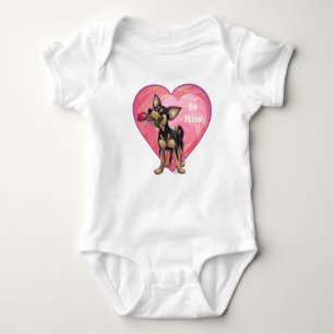 Chihuahua Valentine's Day Baby Bodysuit