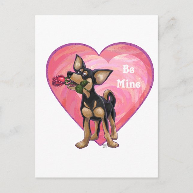 Chihuahua Valentine's Day Holiday Postcard (Front)