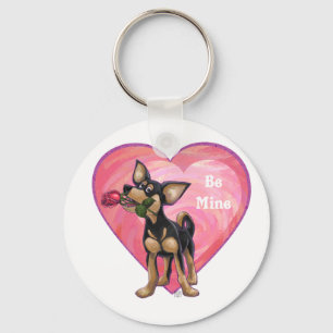 Chihuahua Valentine's Day Key Ring