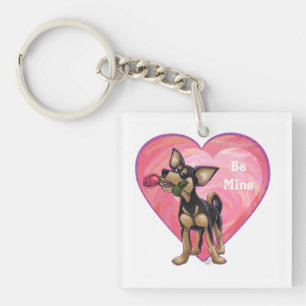 Chihuahua Valentine's Day Key Ring