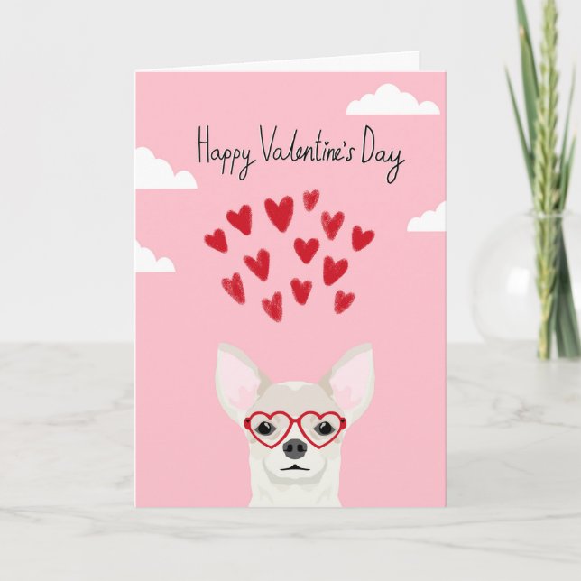 Chihuahua Valentines Love Card (Front)