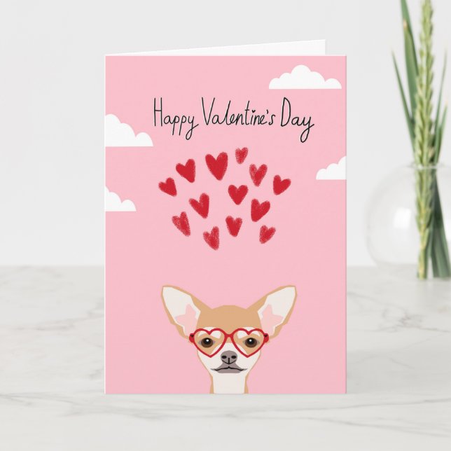 Chihuahua Valentines Love Card (Front)