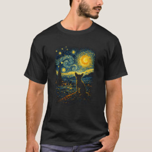 Chihuahua Van Gogh Starry Night for Mum Dad Dog Lo T-Shirt