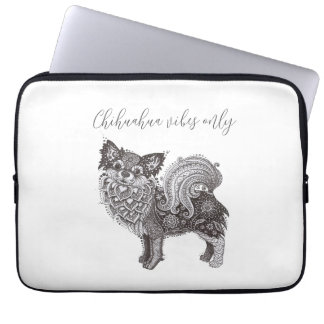 Chihuahua Vibes Neoprene Laptop Sleeve 13 inch