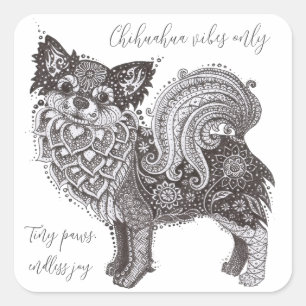 Chihuahua Vibes Square Sticker
