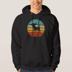 Chihuahua Vintage Silhouette 60s 70s Retro Dog Hoodie