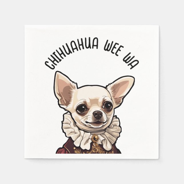 Chihuahua wee wa napkin (Front)