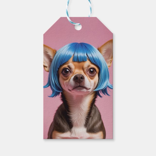 Chihuahua wig gift tags (Front)
