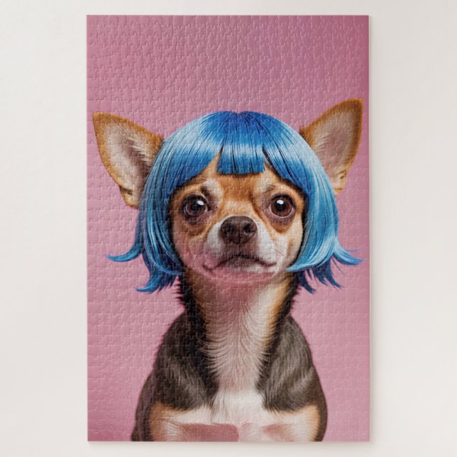 Chihuahua wig jigsaw puzzle (Vertical)