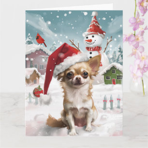 Chihuahua Winter Wonderland Christmas Joy Card