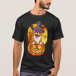 Chihuahua Witch Pumpkin Halloween Dog T-Shirt