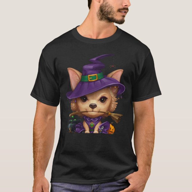 Chihuahua Witch T-Shirt (Front)