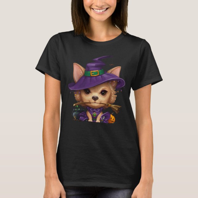 Chihuahua Witch T-Shirt (Front)