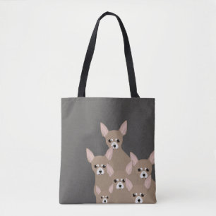 Chihuahuas Allover Tote Bag