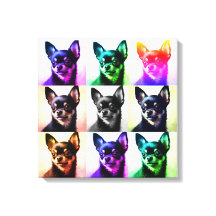 Chihuahua's Endless Love Stretched Canvas Print