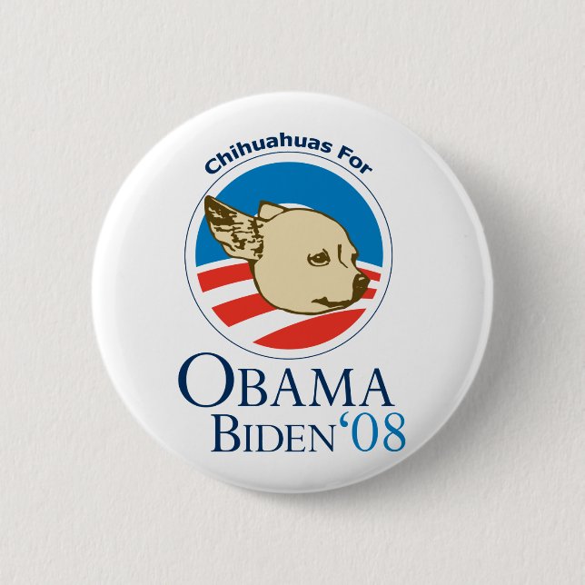 Chihuahuas for Obama 6 Cm Round Badge (Front)