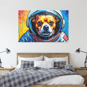 CHIHUAHUAS IN SPACE 10 CANVAS PRINT