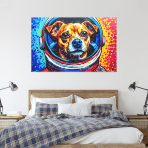 CHIHUAHUAS IN SPACE 11 CANVAS PRINT