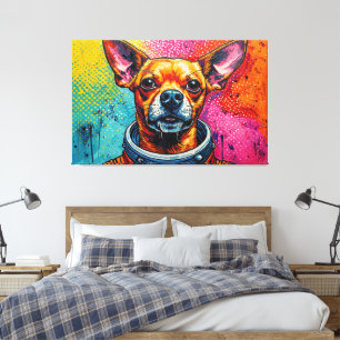 CHIHUAHUAS IN SPACE 9 CANVAS PRINT
