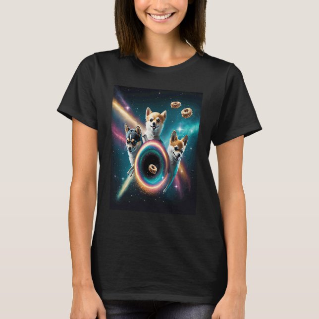 Chihuahuas In Space Donuts Chihuahuas Boys Girls W T-Shirt (Front)