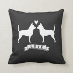 Chihuahuas Love - Dog Silhouettes w/ Heart Cushion<br><div class="desc"></div>