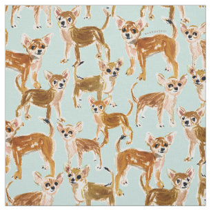 CHIHUAHUAS Painterly Watercolor Dog Fabric