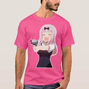 Chika Fujiwara Holds A Gun Anime Girl With A Gun T-Shirt