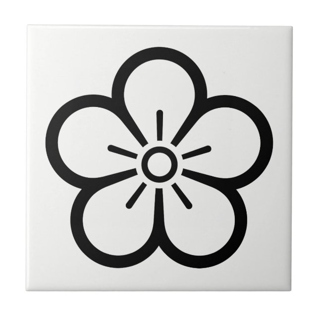 Chikage ume hana tile (Front)